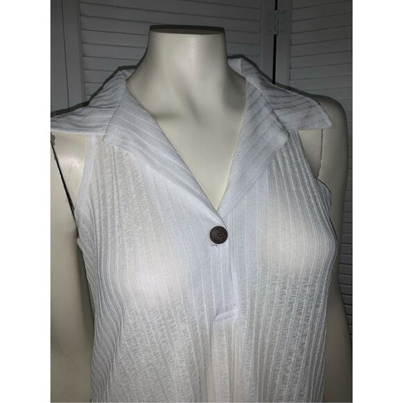 J Valdi Beachwear White Sleeveless Mini Dress Small - Picture 2 of 9